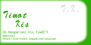 timot kis business card